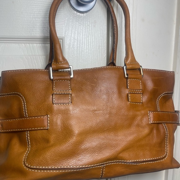 Michael Kors Vintage Tan Leather Satchel shoulder bag - Picture 3 of 11